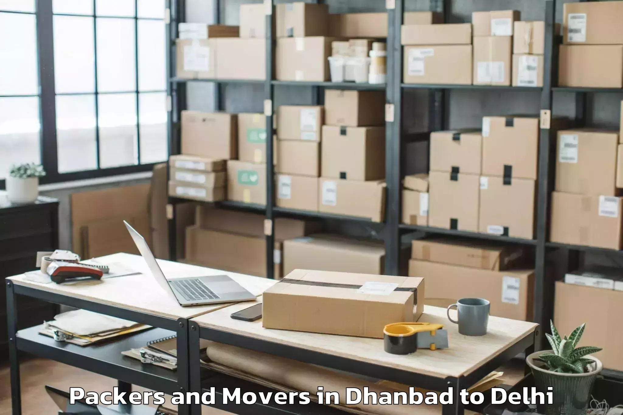 Dhanbad to Parsvnath Mall Azadpur Packers And Movers